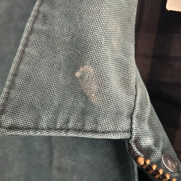 Vintage Union Made in USA Mens Duck Chore Flannel Duster Jacket Large CW043 - Picture 5 of 11